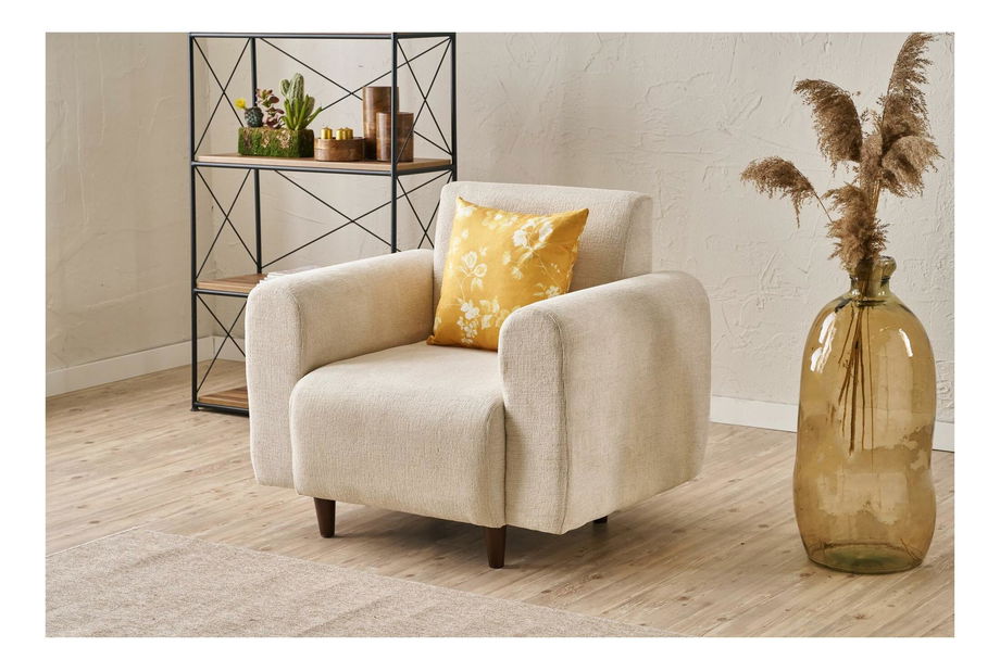 Kreslo Noyalepo C (krémová + orech)