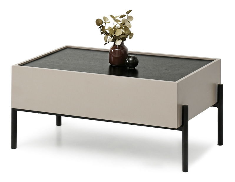 Măsuță de cafea Bidart (bej + negru)