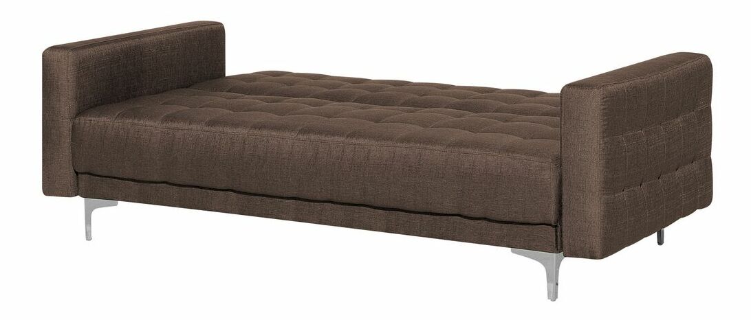 Pohovka trojsedačka ABERLADY (textil) (tmavohnedá)