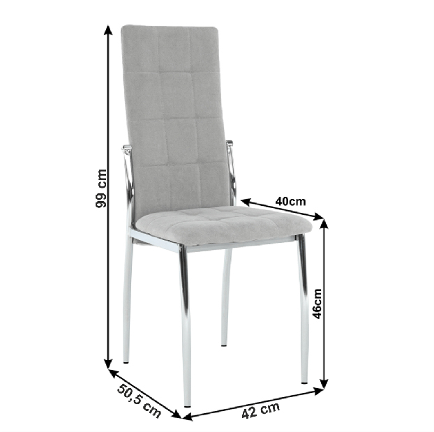 Scaun de sufragerie Adina (gri)