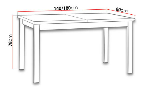 Masă sufragerie Diesel 80 x 140/180 II (pentru 4 până la 6 persoane) (stejar sonoma + alb) *resigilat