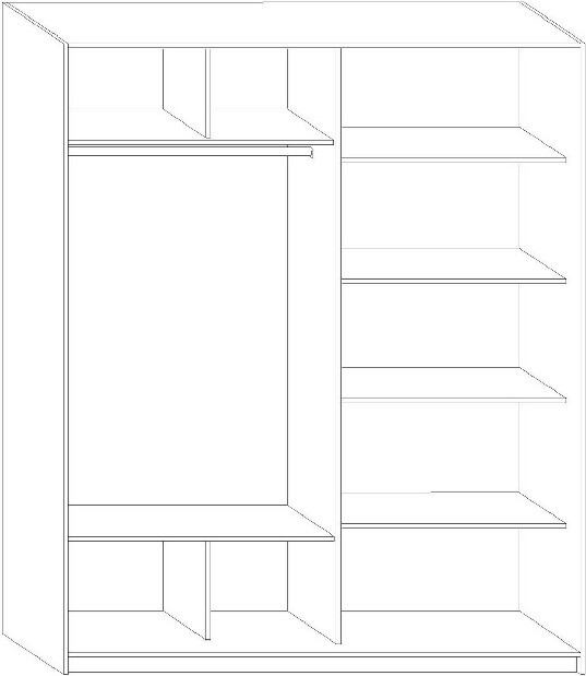 Šatníková skriňa Prestwood 180 A