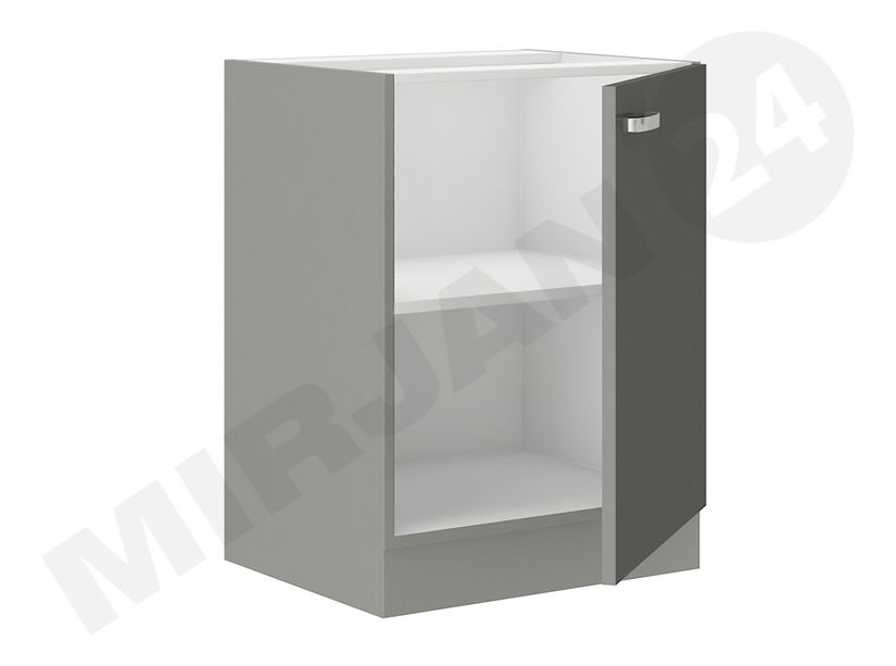 Donji kuhinjski ormarić Milo 60 D 1F BB (siva + bijeli sjaj)