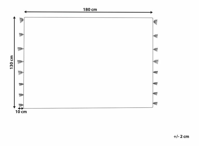 Pătură 130 x 180 cm Urania (alb) 