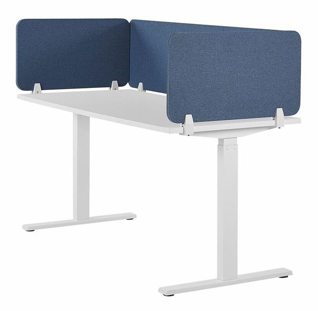 Prepážka na pracovný stôl 130x40 cm Whitley (modrá)