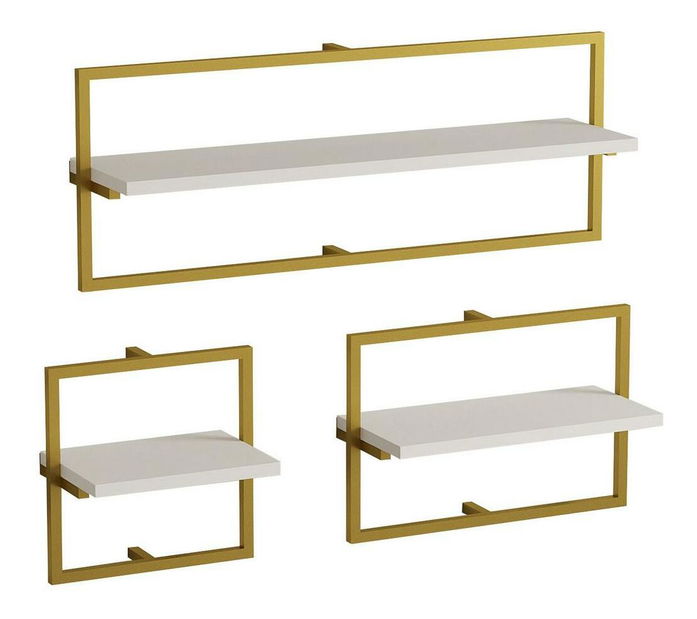 Raft Sabuni (alb + auriu) 