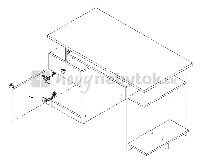 PC stolík BRW TWIST biurko 