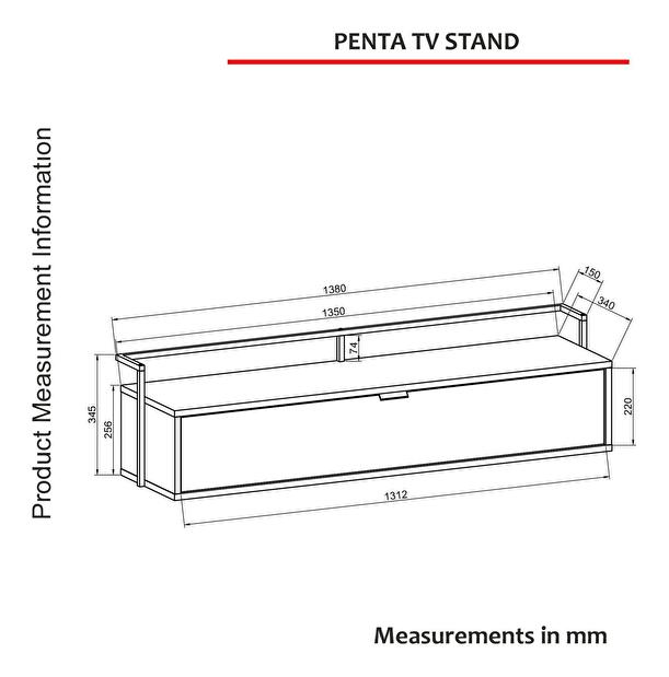 TV stolík/skrinka Pentan (dub)