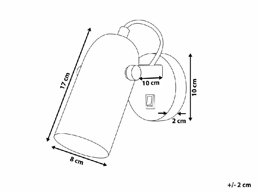 Nástenná lampa TYRO (kov) (biela)