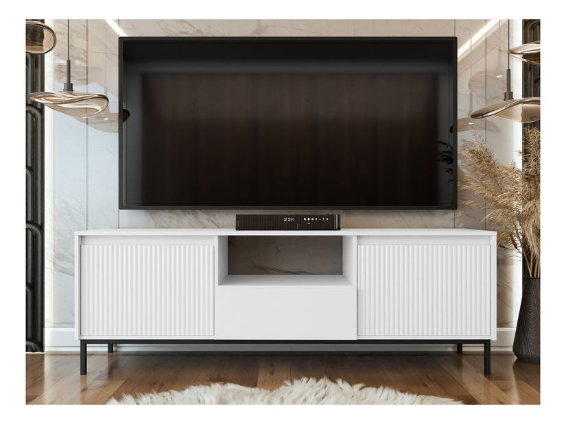 Set mobilier living Somkera I (alb + Negru) 