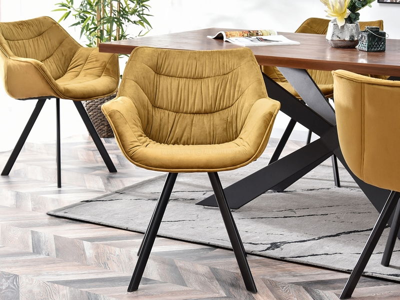 Scaun Nina (auriu + negru)