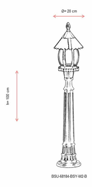 Kültéri állólámpa Audrey (fekete)