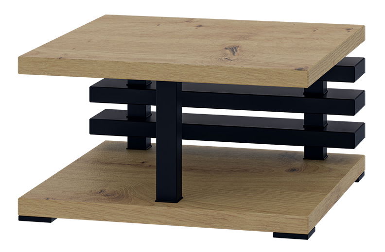 Dohányzóasztal Kyram (artisan + fekete)