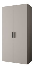 Šatníková skriňa 100 cm Borry 1 (kašmír + čierna)