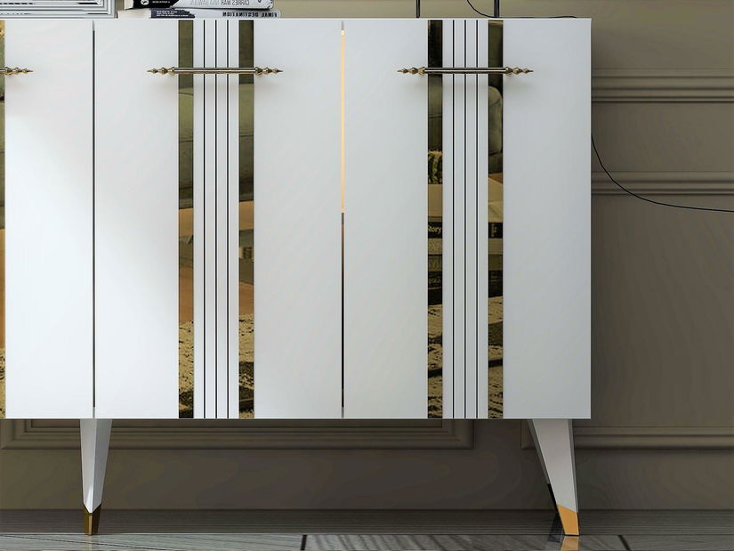 Skrinka Pebine 1 (biela + zlatá) 