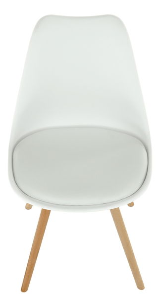 Jedálenská stolička Samim (biela + buk)