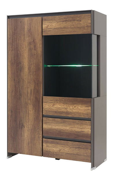 Vitrína BRW Fini REG1W1D2S/14/9 (s osvetlením)