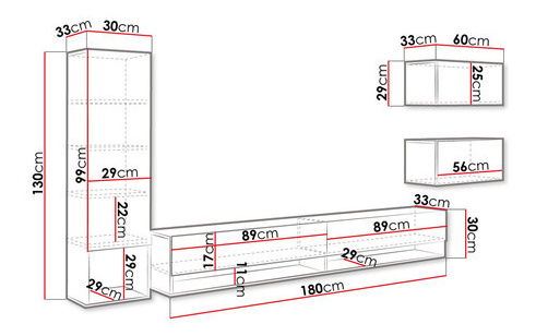 Mobilier living Wilandra (grafit)