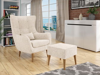 Kreslo Fendora (s taburetkou) (alfa 01)