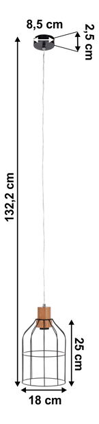 Candelabru suspendat Adrana (negru)