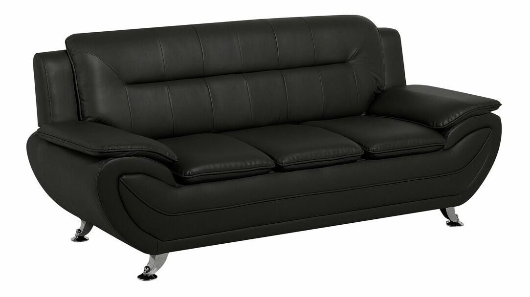 Sedacia súprava 3+2+1 Leiza (čierna)