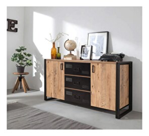 Mobilier living Cosmopolitan 4 (Pin atlantic + Negru)