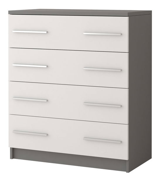 Comodă Oleg II (Alb + gri)