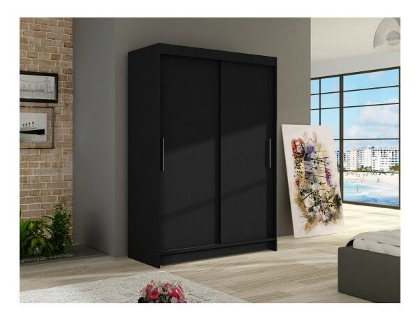 Ormar za garderobu Avela I (crna) (bez rasvjete)
