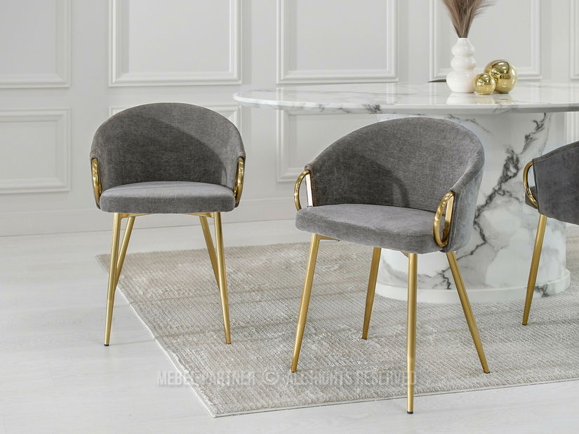 Scaun Carma K (gri + auriu)