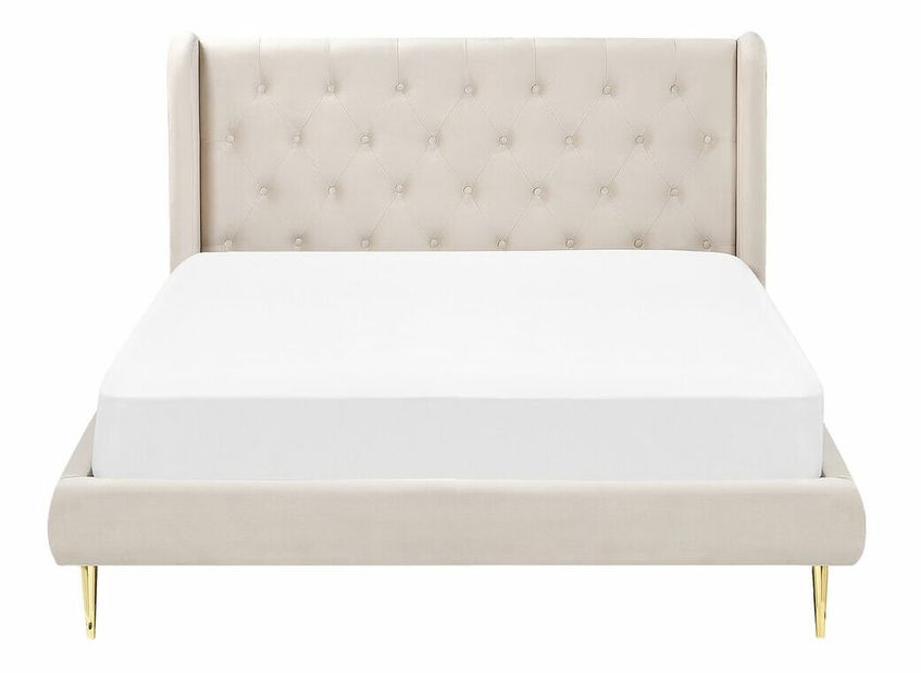 Bračni krevet 140 cm Flora (bež) (s podnicom)