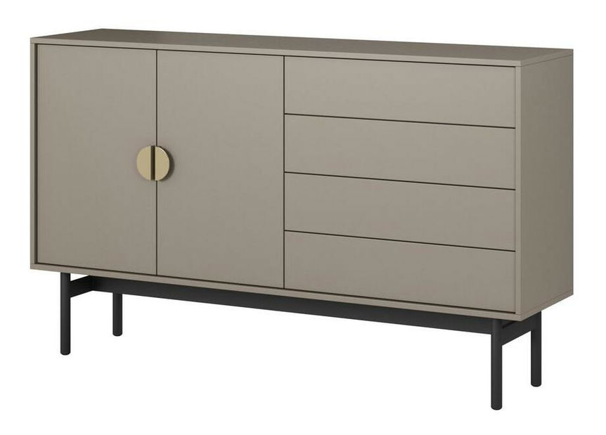 Comodă Stellia S5 (cappuccino + negru)