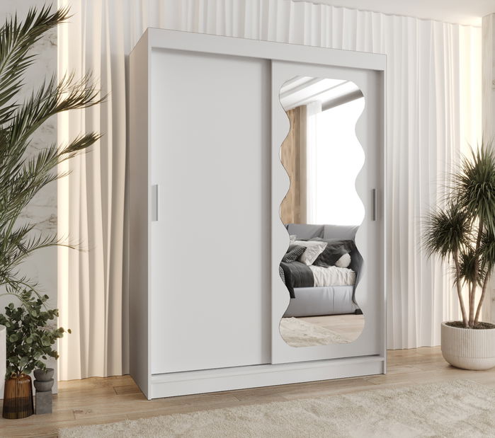 Dulap de haine 150 cm Spock (alb)