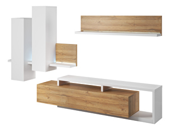 Mobilier living Bilsby Typ 09 (stejar grandson + alb)