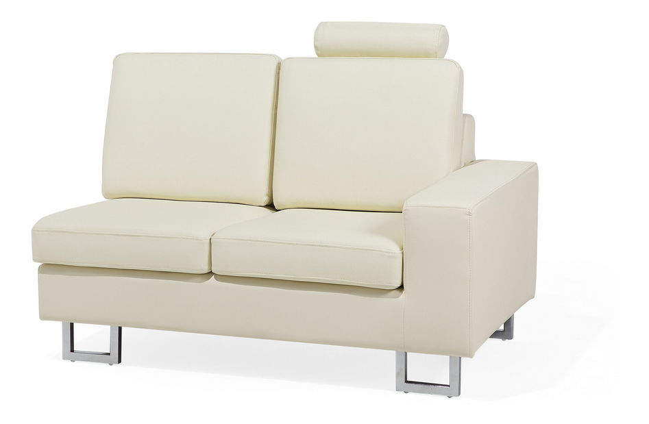 Kožna kutna garnitura Silkeborg (krem) (D)