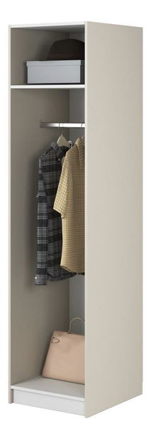 Dulap cu haine Moonie XV (gri bej + alb)