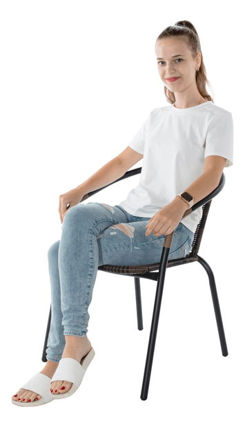 Záhradná stolička Durley (hnedá + čierna)