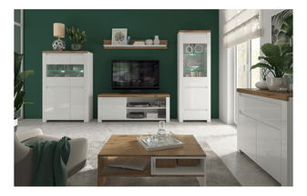 Konferencijski stol Vilgi 90 (bijela + hrast wotan)