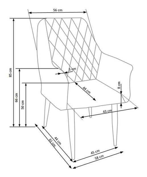 Étkezőszék Killy (szürke)