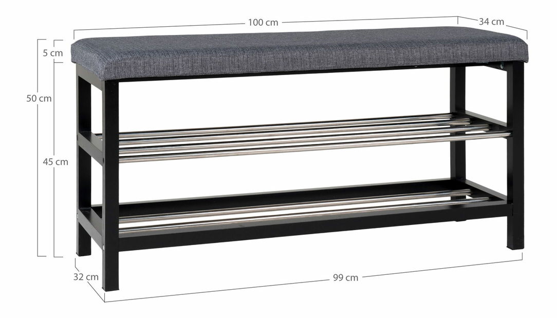 Lavica Peloria 4 (sivá)