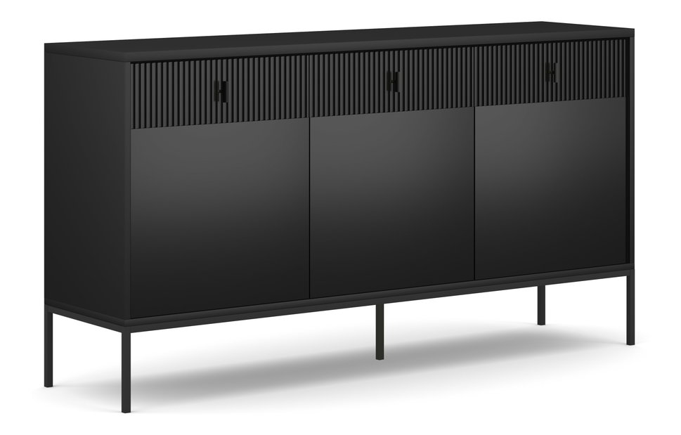 Komód Magara 3D3S (fekete)
