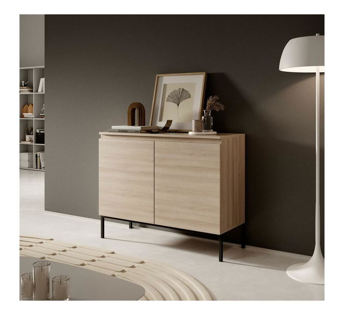 Skrinka Bennasi B2 (dub linberg + čierna)