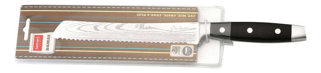 Kuchynský nôž Lamart Damas na chleba 20cm (strieborná)