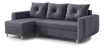 Sarokkanapé Eugenie (B) (sötétszürke)