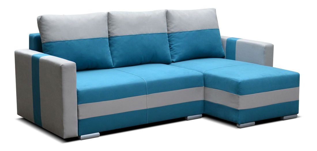 Kutna garnitura Farvum (plava + svjetlosiva) (D) 