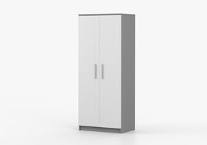 Ruhásszekrény Oleg II (fehér + szürke)