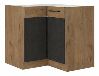 Rohová dolná kuchynská skrinka Virion 90 x 90 ND 2F BB (dub lancelot + matera)