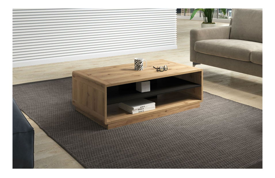 Dohányzóasztal Albert Typ 99 (taurus tölgy + matt fekete)