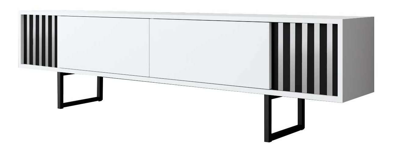 TV stolík/skrinka Chromonise (biela + čierna)