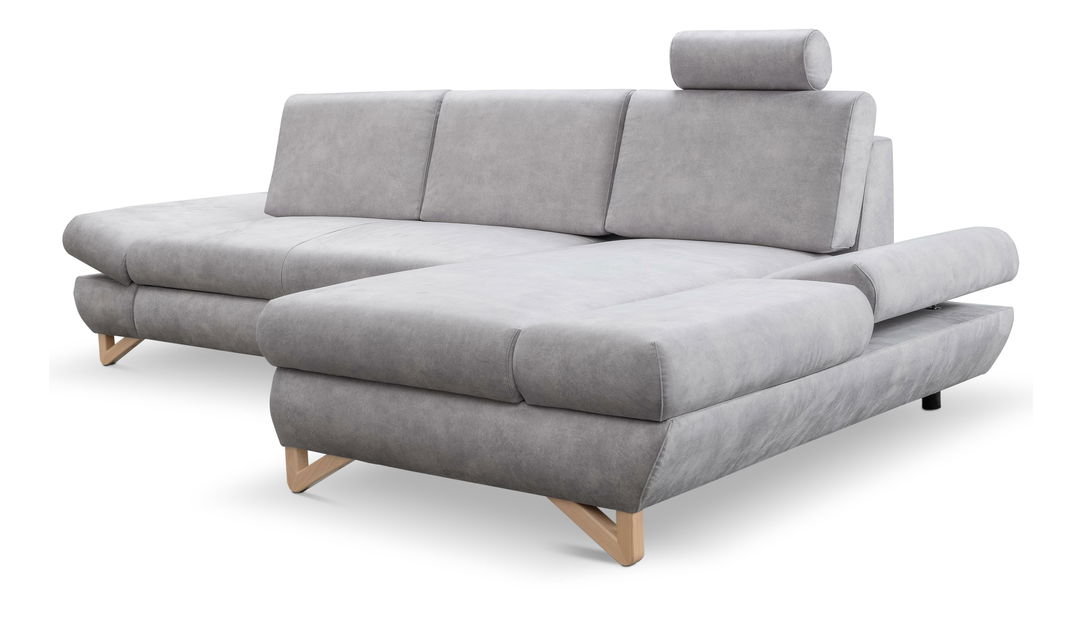 Kutna garnitura Aveley (svijetlosiva) (D)