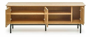 TV asztal Sommer RTV1 (természetes tölgy + fekete)